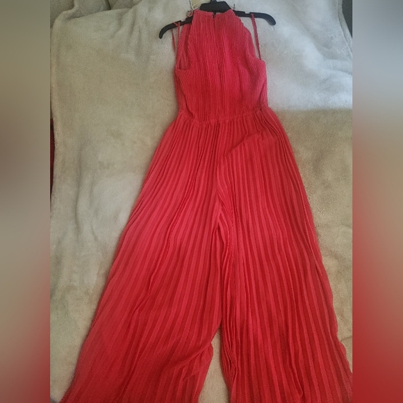 Michael kors sleeveless halterneck pleated jumpsuit coralBNWT NO LOW BALLING!!
